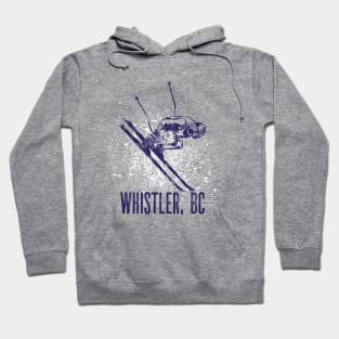 Whistler British Columbia BC Canada Downhill Skier Hoodie